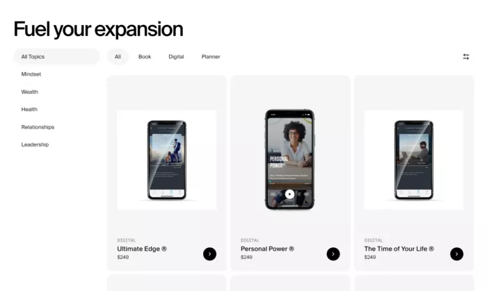 Digital products for personal growth.
