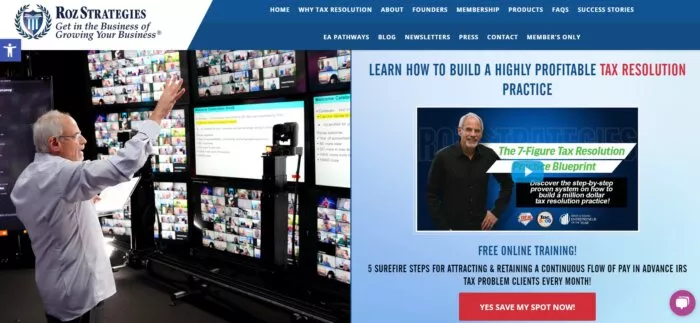 Tax resolution training website.