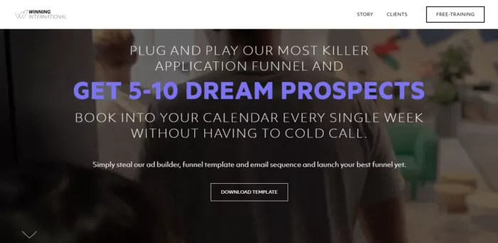 Downloadable sales funnel template.
