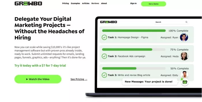 Growbo: Digital marketing, on-demand.