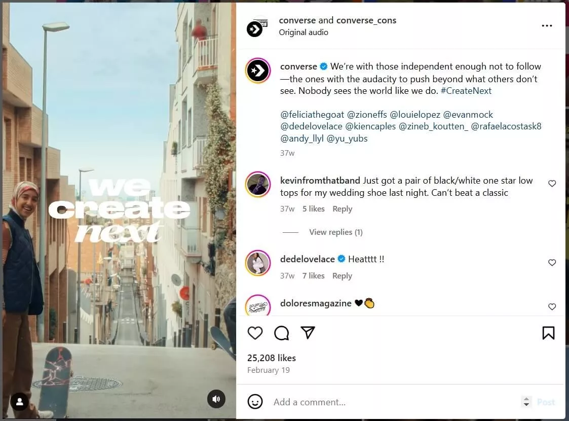 Instagram campaign: Converse.