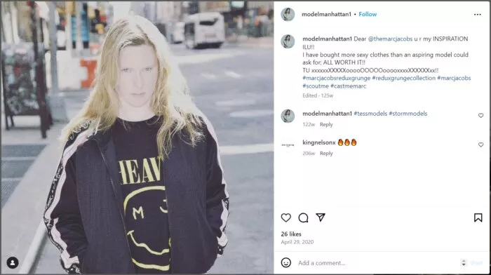 Aspiring model for Marc Jacobs.