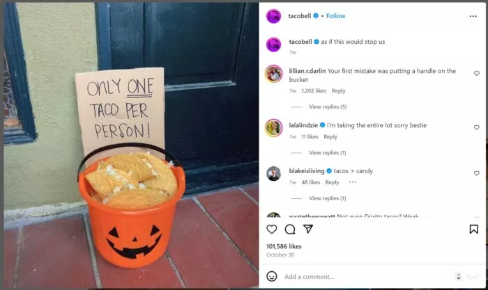 Halloween Taco Bell bucket.