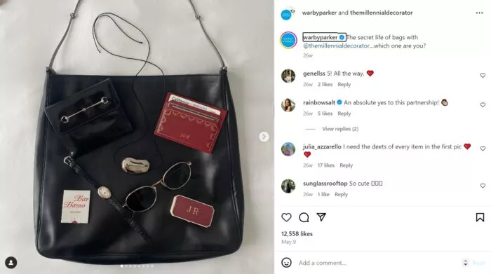 Black bag, accessories, stylish.