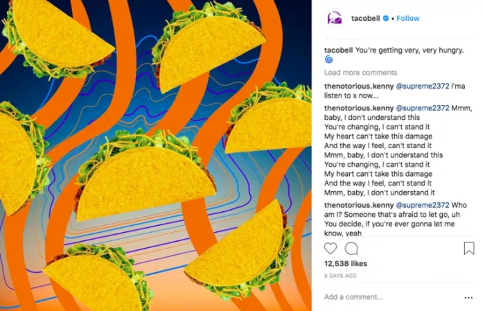 Taco Bell Instagram post.
