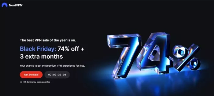 Black Friday VPN sale: 74% off.