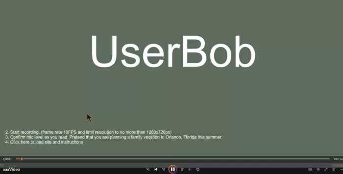 UserBob video instructions.