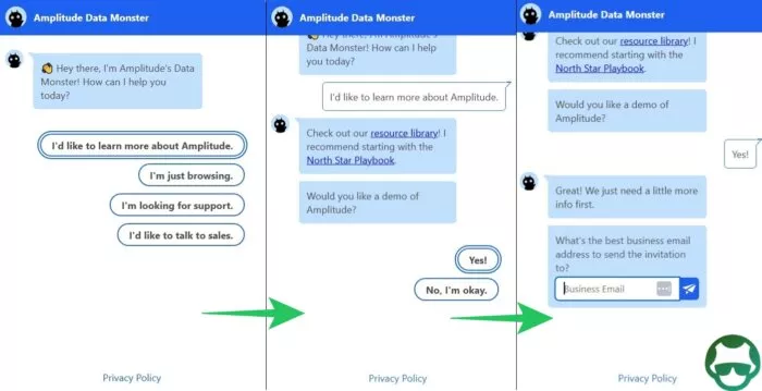 example of chat bot steps 