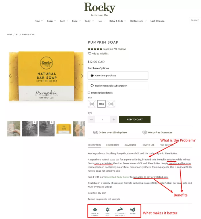 Rocky product description