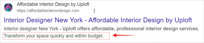 example of meta desc that addresses paint points
