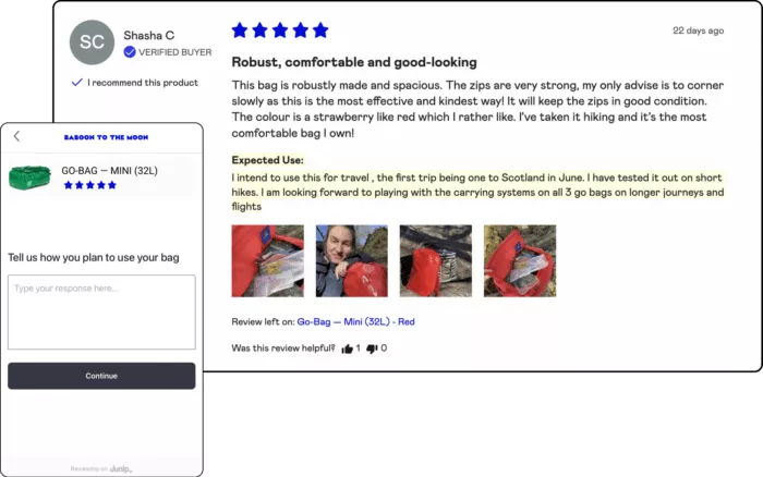 mobile review example