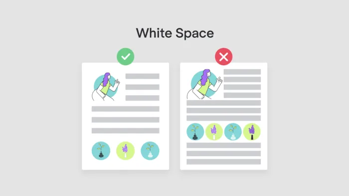 images showing white space