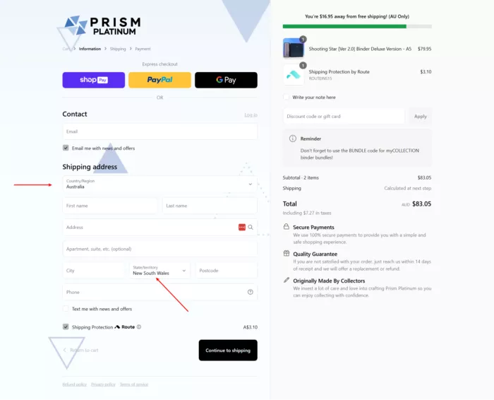 Information-Prism-Platinum-Checkout