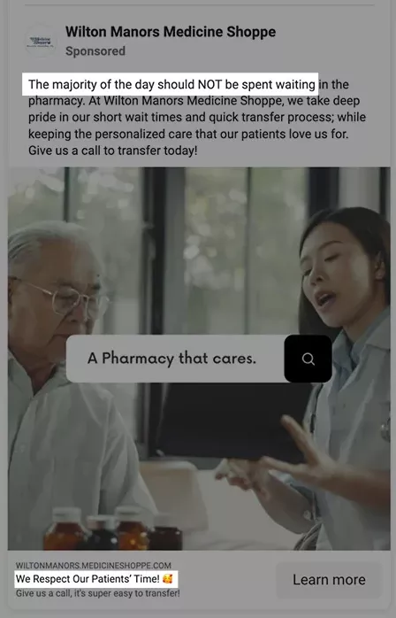 example of facebook ad copy that is emotion