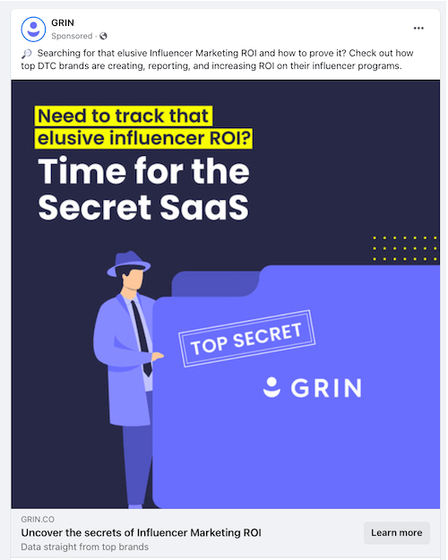 example of facebook ad copy that is platform specific