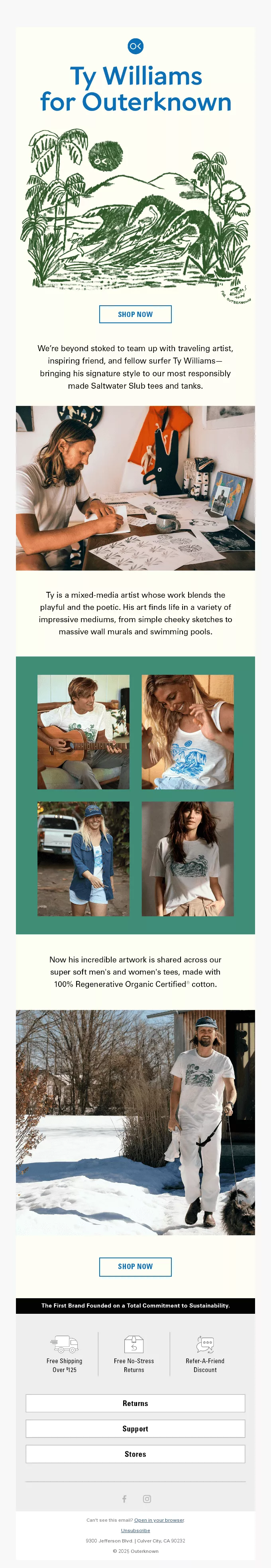 email with brand story