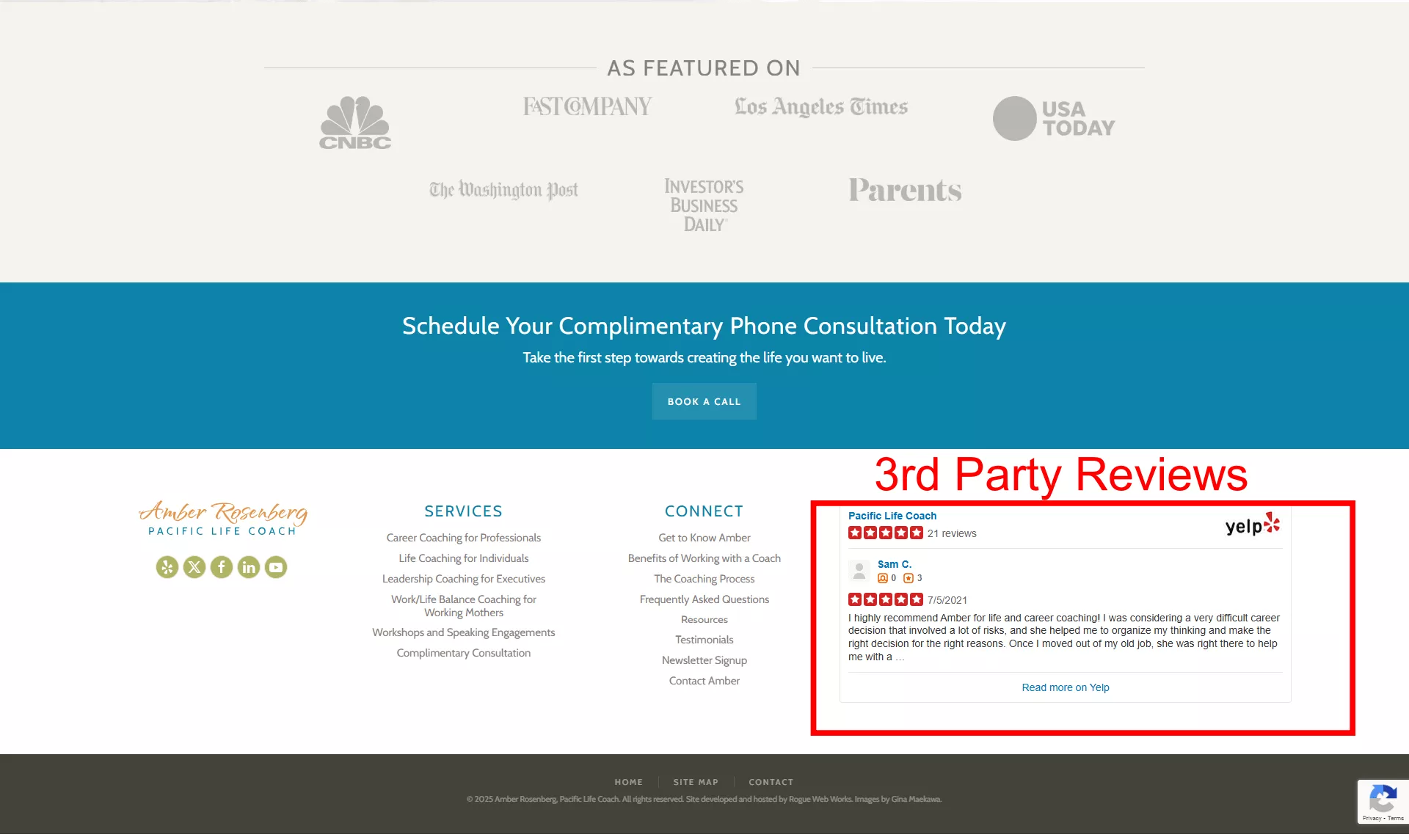 example of social proof in coach landing page-2