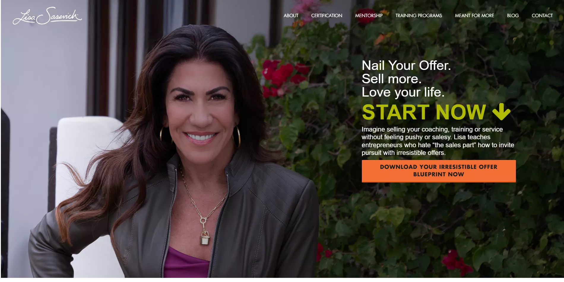 example of lead magnet landing page in coaches