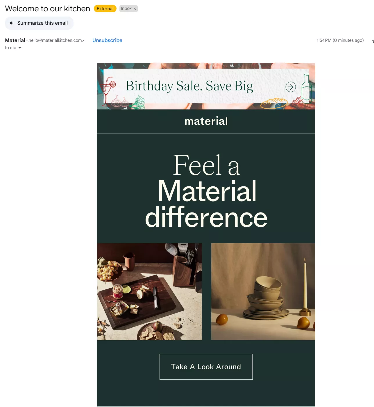 personalized welcome email