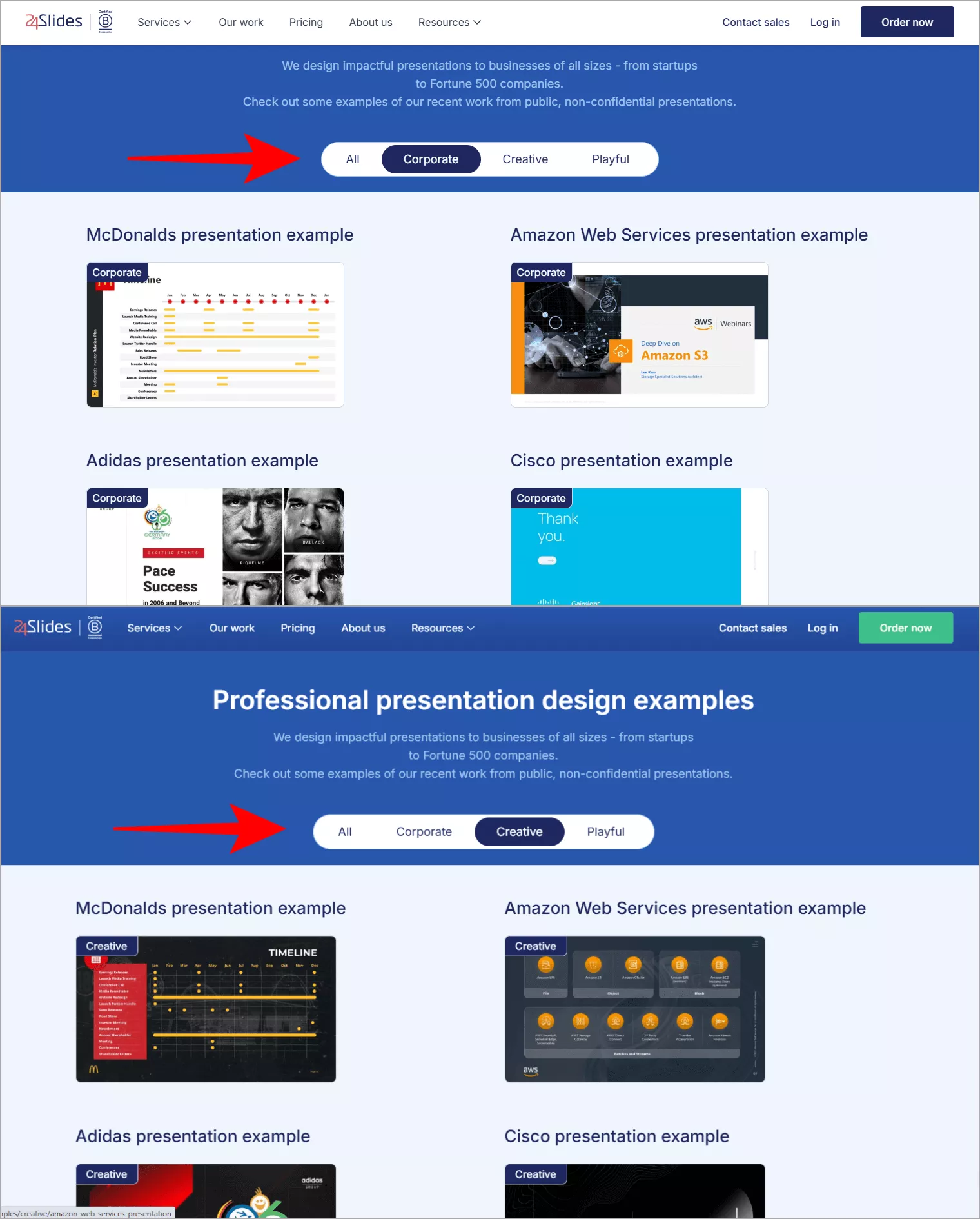 example of filter portfolio
