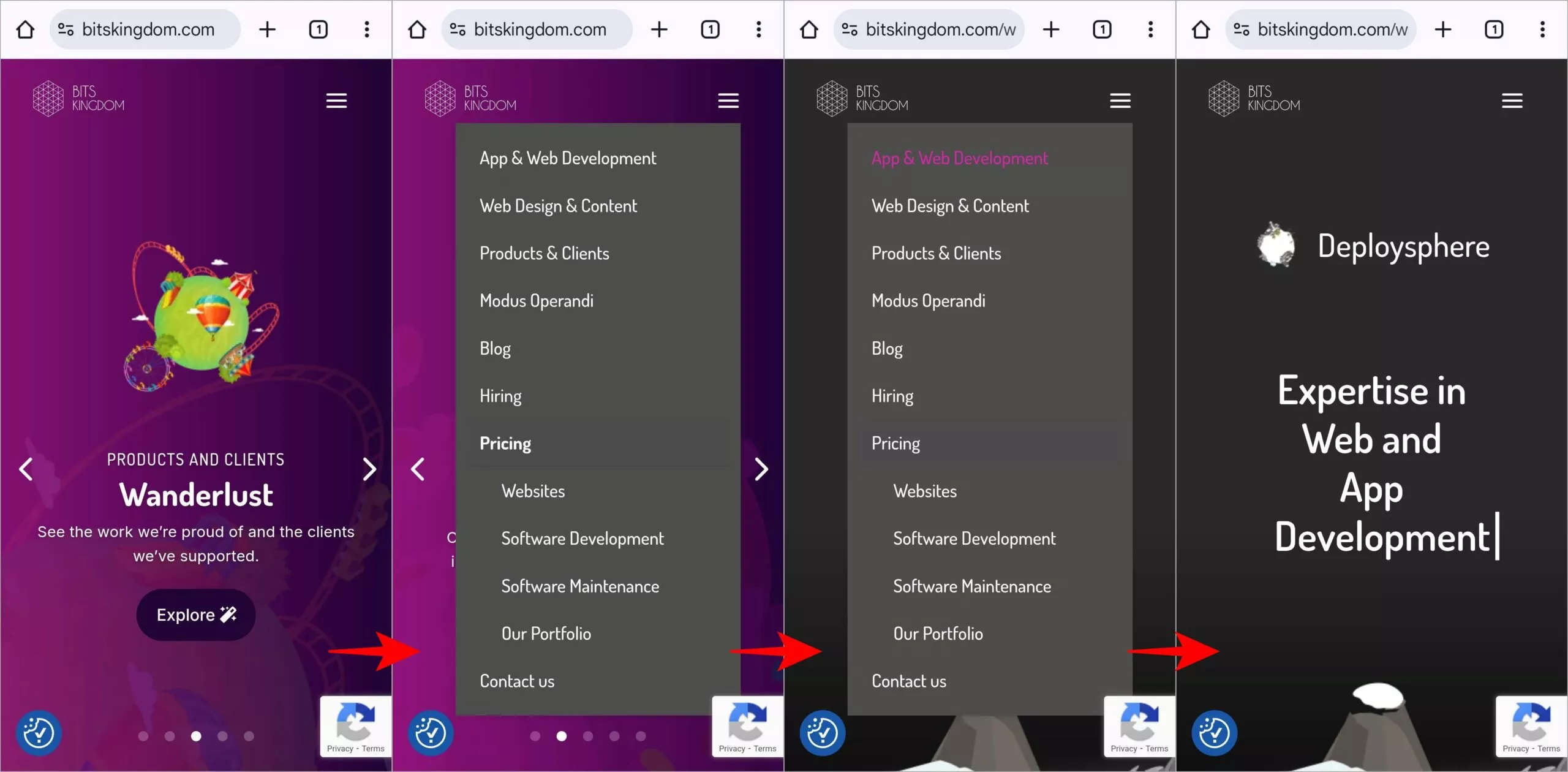 example of mobile friendly navigation