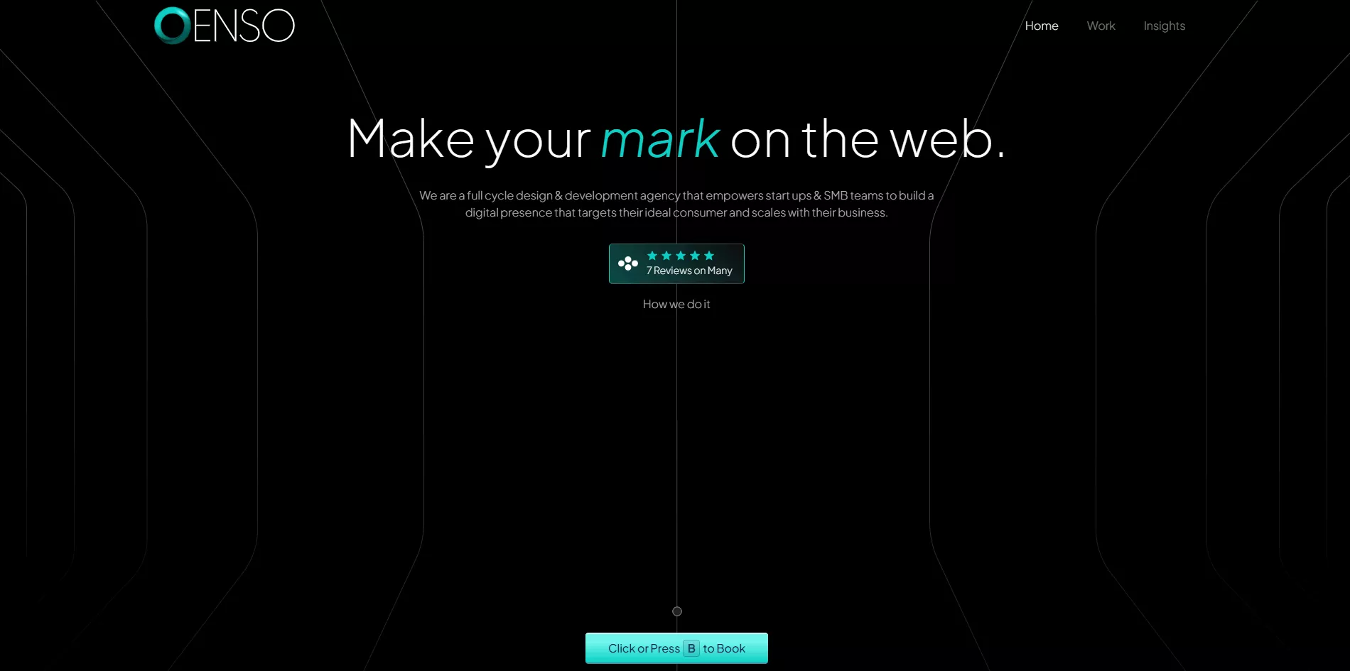 desktop view of homepage