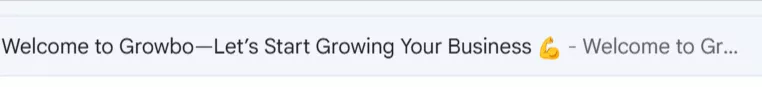 welcome email subject line
