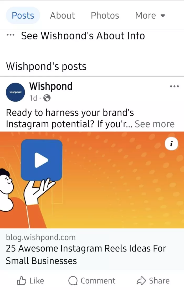 content promo in facebook
