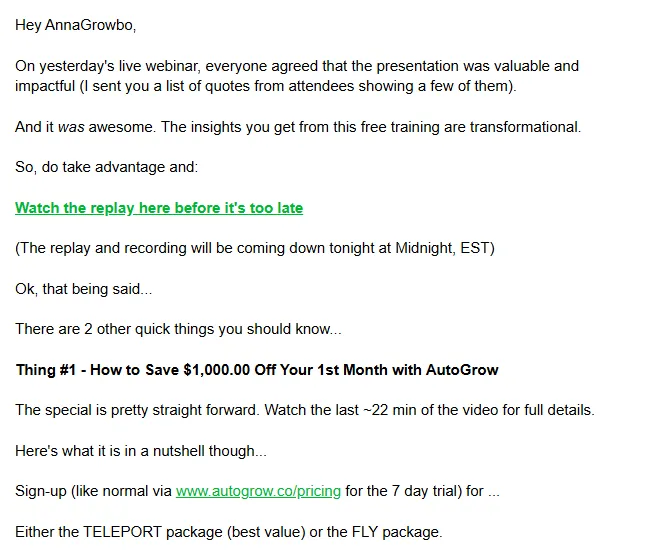 example of second follow up email