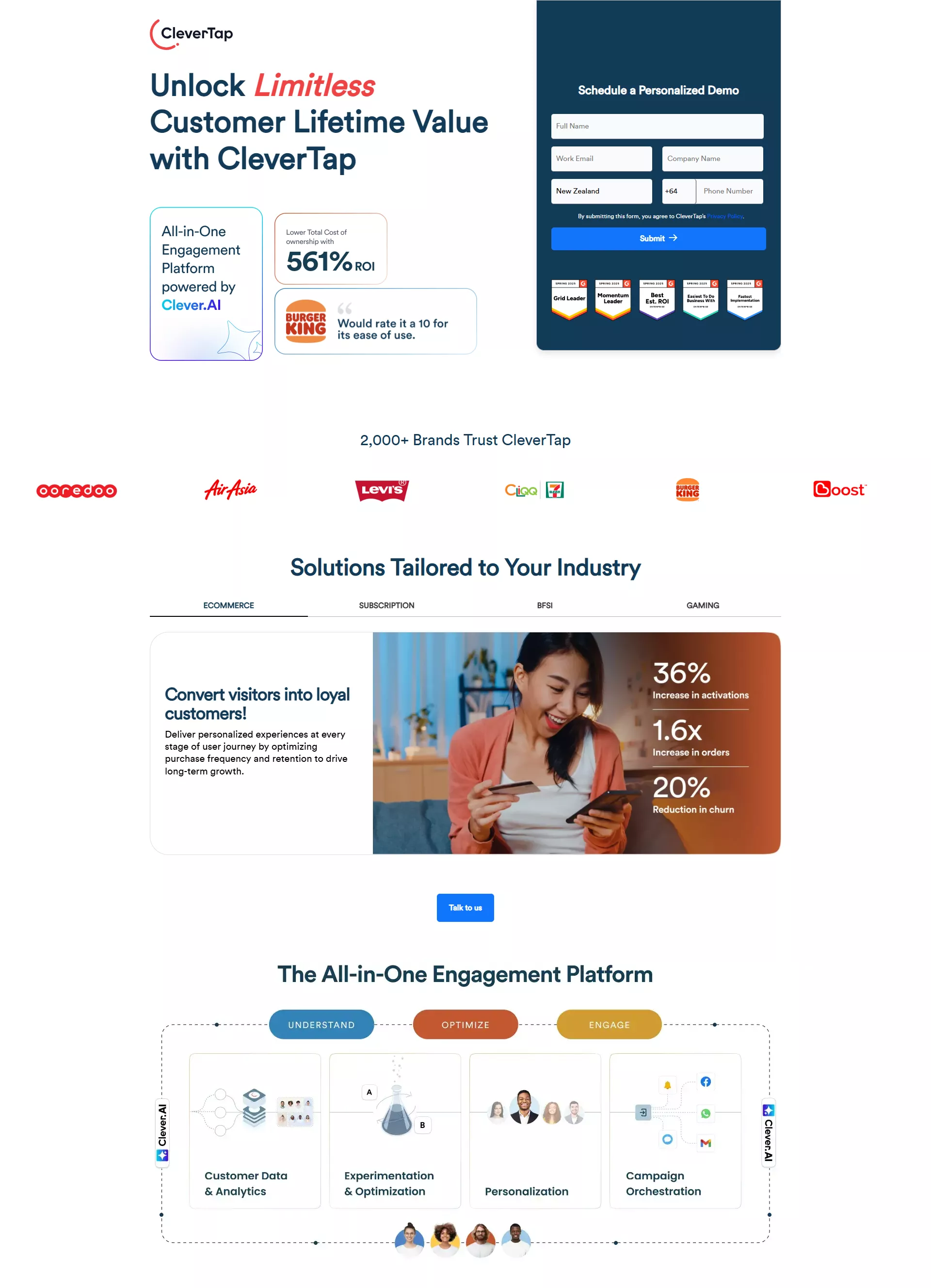 dedicated landing page