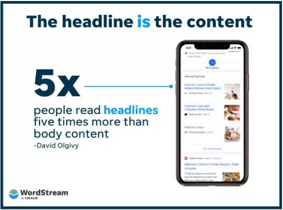 statistic that headlines is content