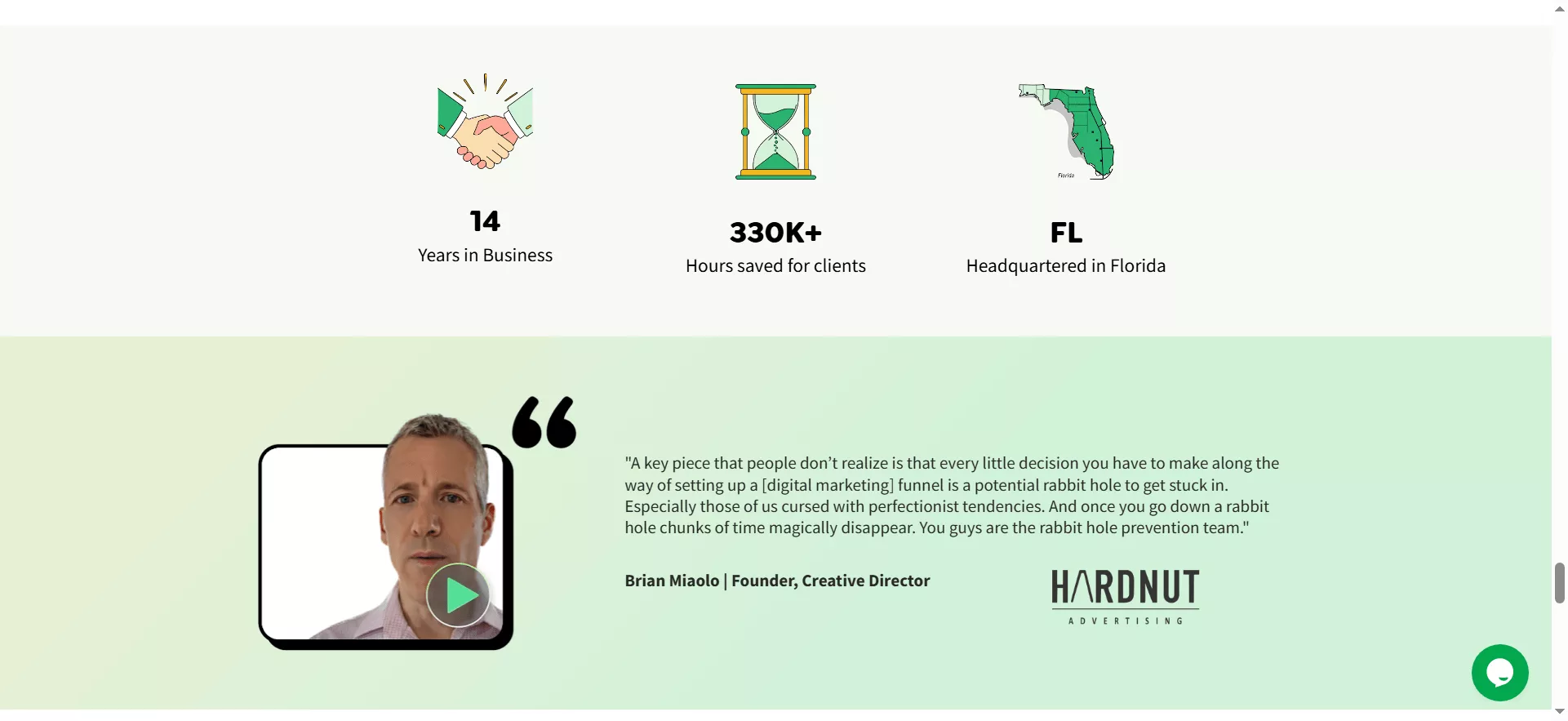 social proof in the middle of the page