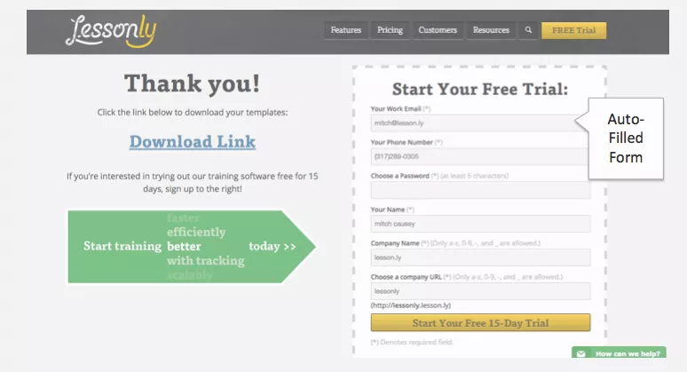 example of clear CTA