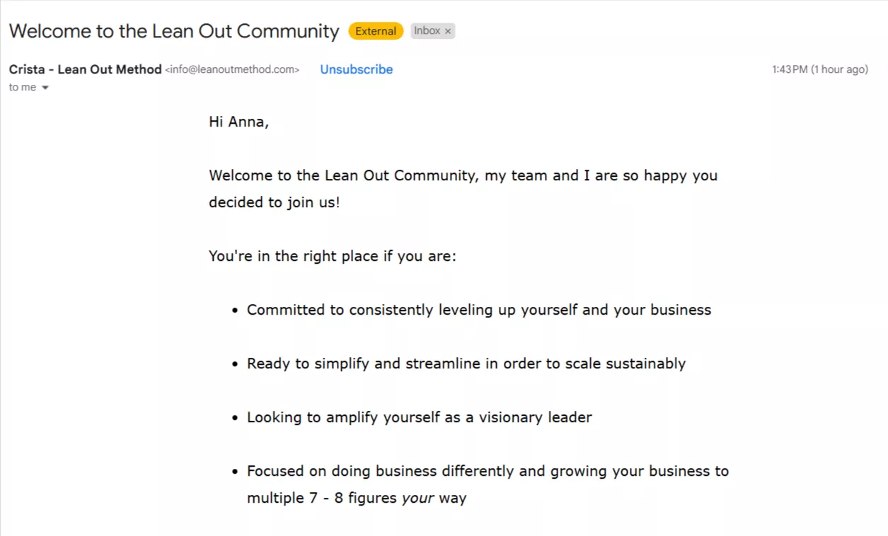 example of follow up email part 2