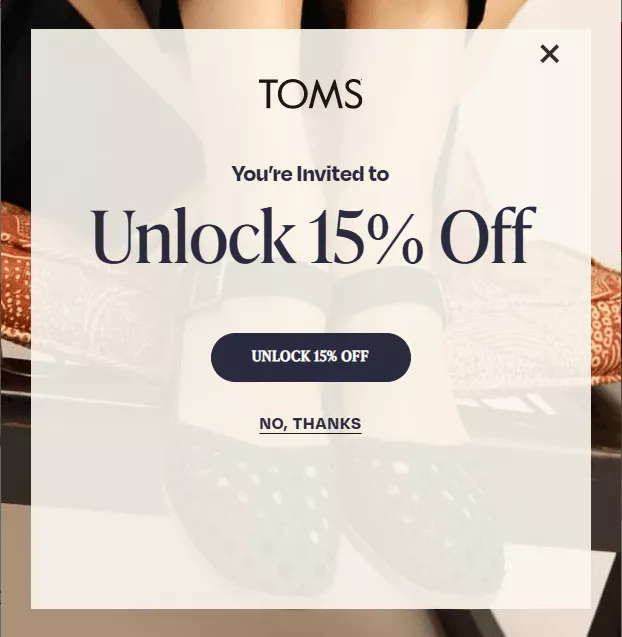 example of visibility of pop ups