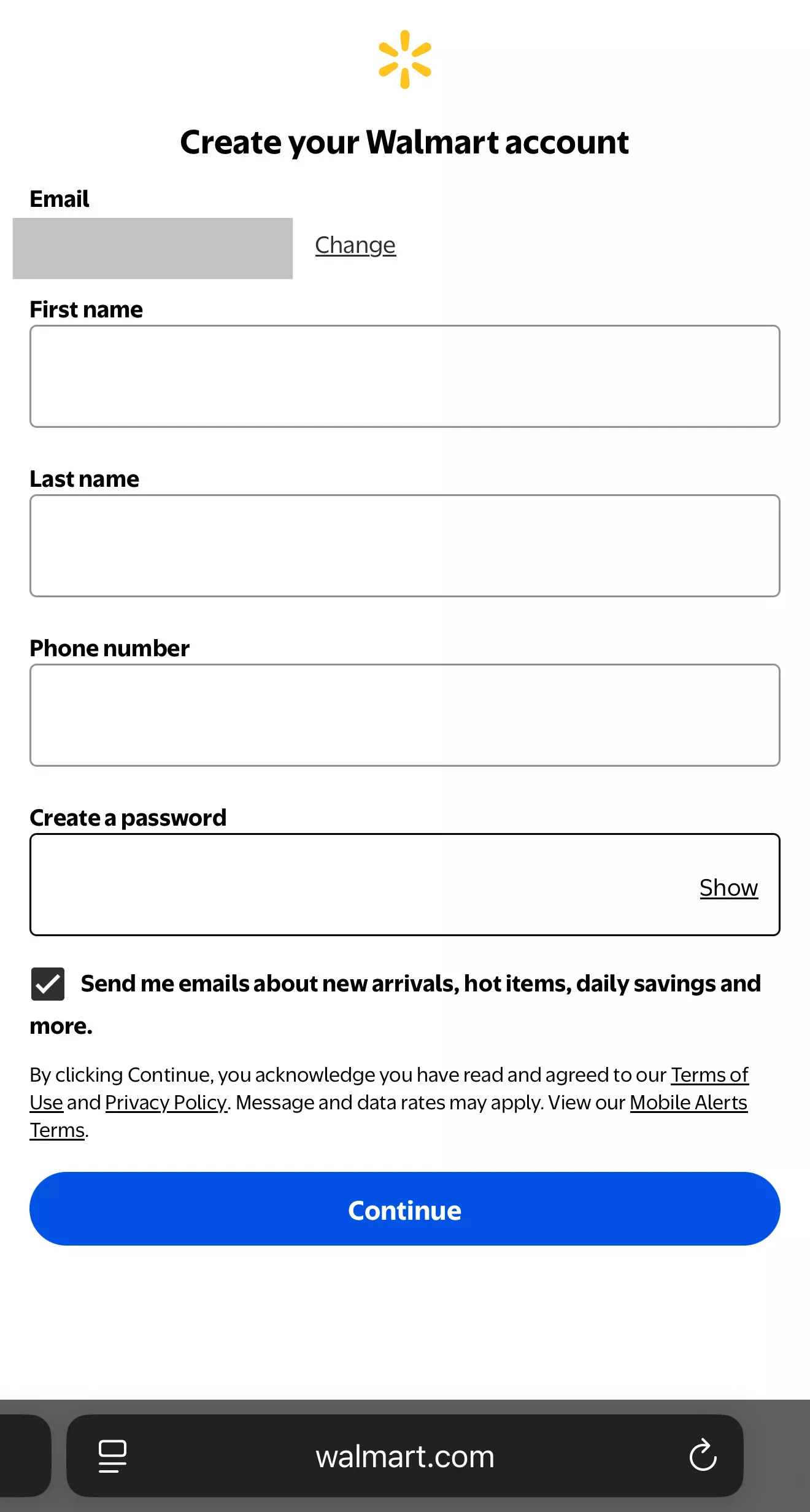 Implement Mobile-First Email Capture