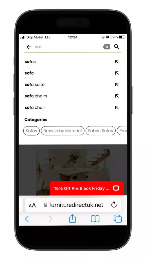 example of mobile search