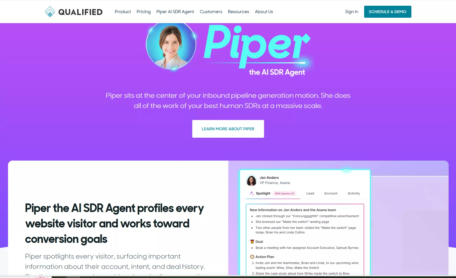 Website for Qualified AI - Qualifying Leads Faster with AI Chatbots and Human Oversight