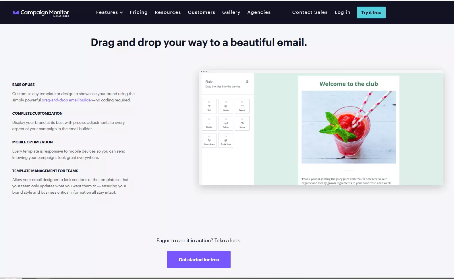 Website for Campaign Monitor - Personalizing Email Campaigns with AI-Driven Insights