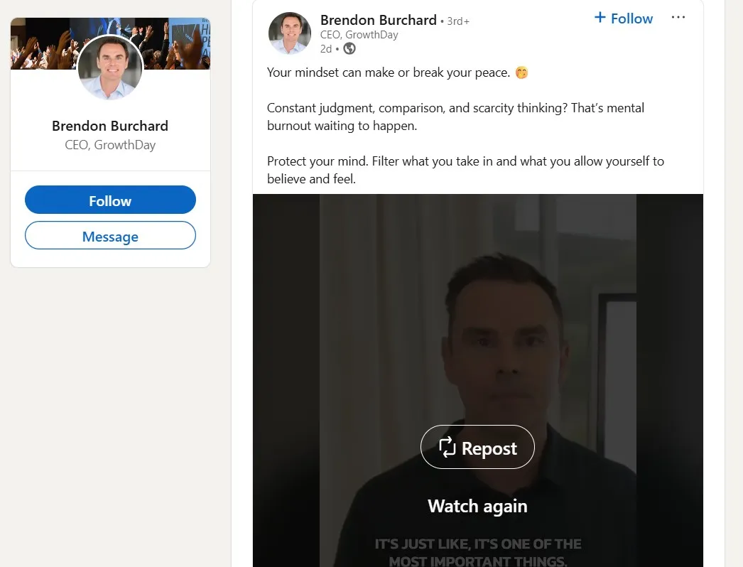 Brendon Burchard LinkedIn - Give Away Quick Tips to Deliver Instant Value