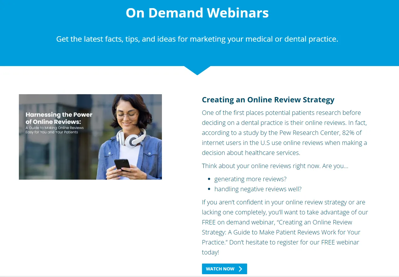 Creating an Online Review Strategy Webinar