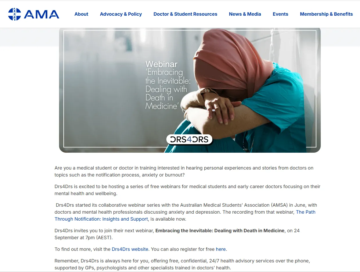 Webinar: Doctors for Doctors