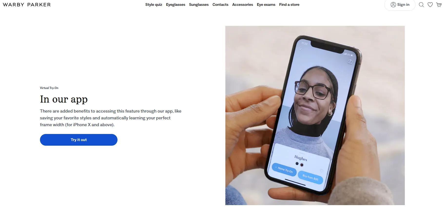 Warby PArker's Virtual Try-On Glasses