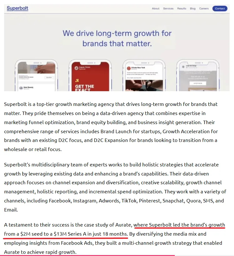 Superbolt Case Study: Brand's growth from $2M to $13M