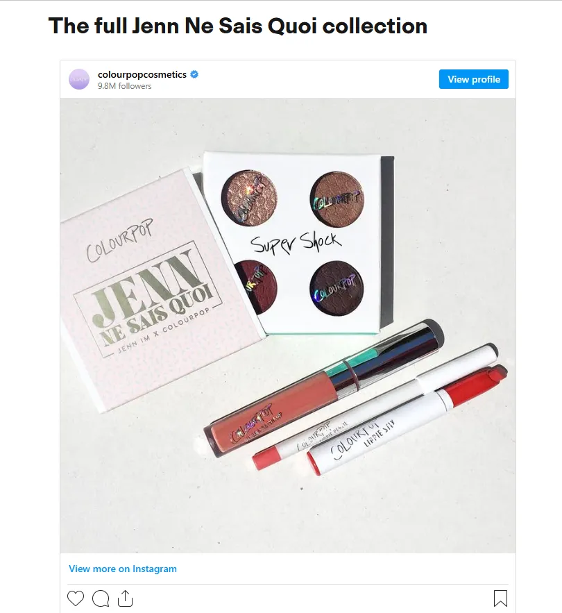 ColourPop - Influencer for Ecommerce - Growbo