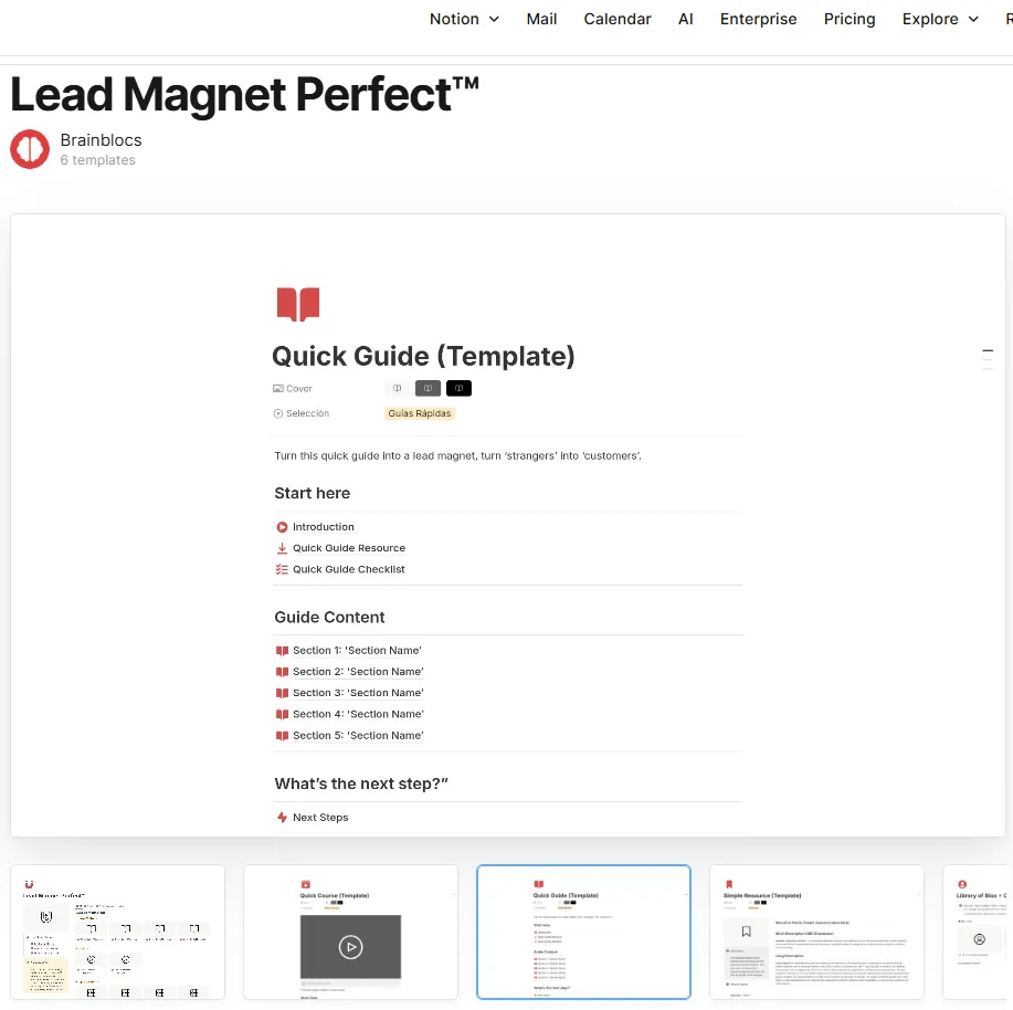 Notion AI - Best AI Tools for Lead Magnets - Growbo