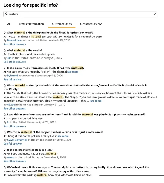Amazon Customer Q&A - User-Generated Content - Growbo
