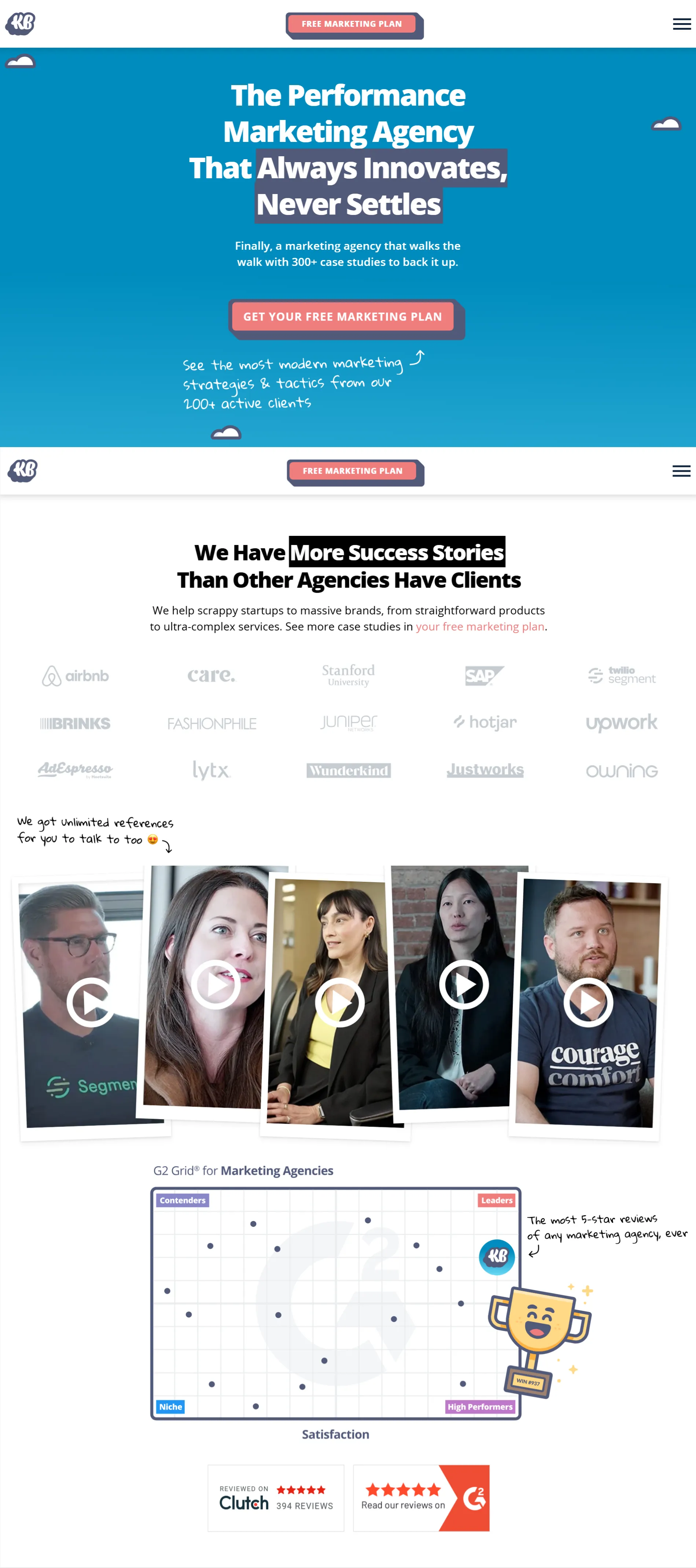 klient boost's homepage