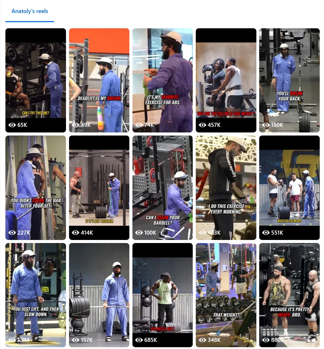 Anatoly's Reels in Facebook